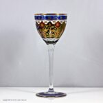 Fritz Heckert polychrome enamelled wine glass
