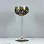 Fritz Heckert polychrome enamelled wine glass