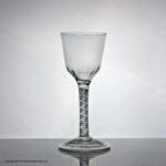 Georgian English single series air twist wine glass