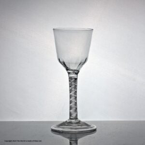 Georgian English single series air twist wine glass