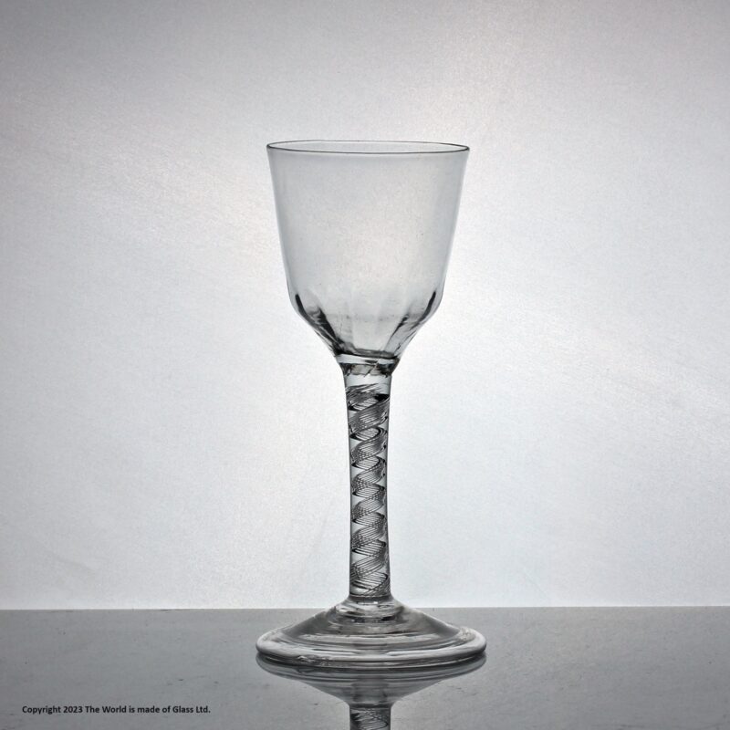 Georgian English single series air twist wine glass