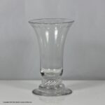 Rare English, Georgian, engraved, single series opaque twist jelly glass