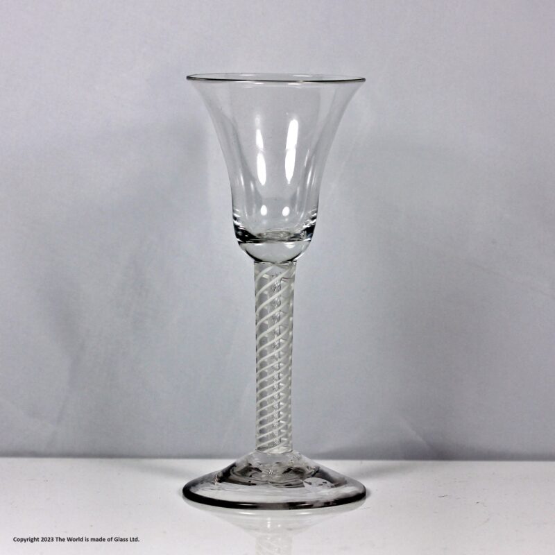 Georgian mixed twist wine glass