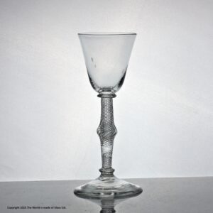 Scarce, Georgian multi spiral air twist stem wine glass