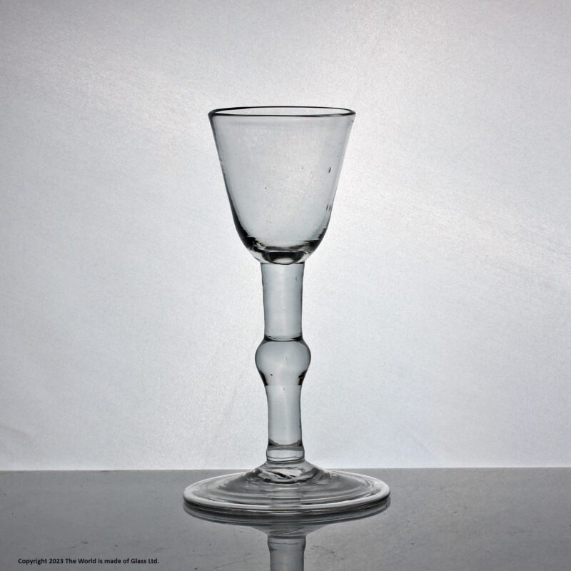 Georgian balustroid stem wine glass