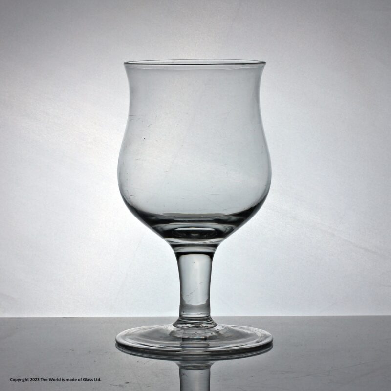 Rare, large Georgian English plain stem tulip bowl wine goblet