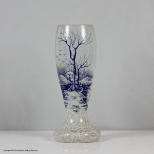 Schneider Verçais enamelled glass vase