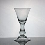 Early Georgian heavy baluster wine glass