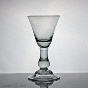 Early Georgian heavy baluster wine glass