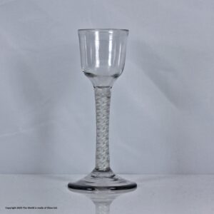 Georgian double series opaque twist wine glass