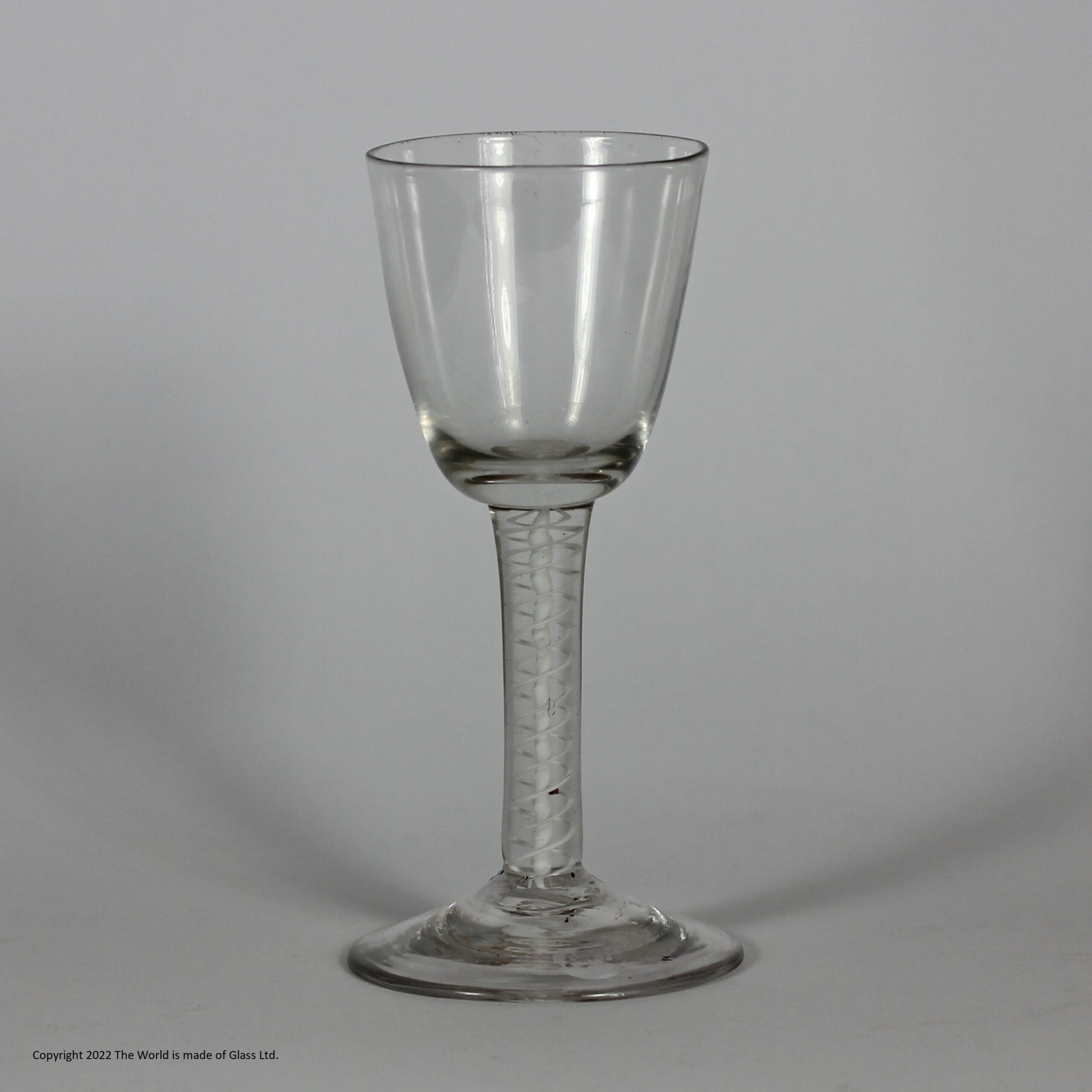 Georgian double series opaque twist wine glass