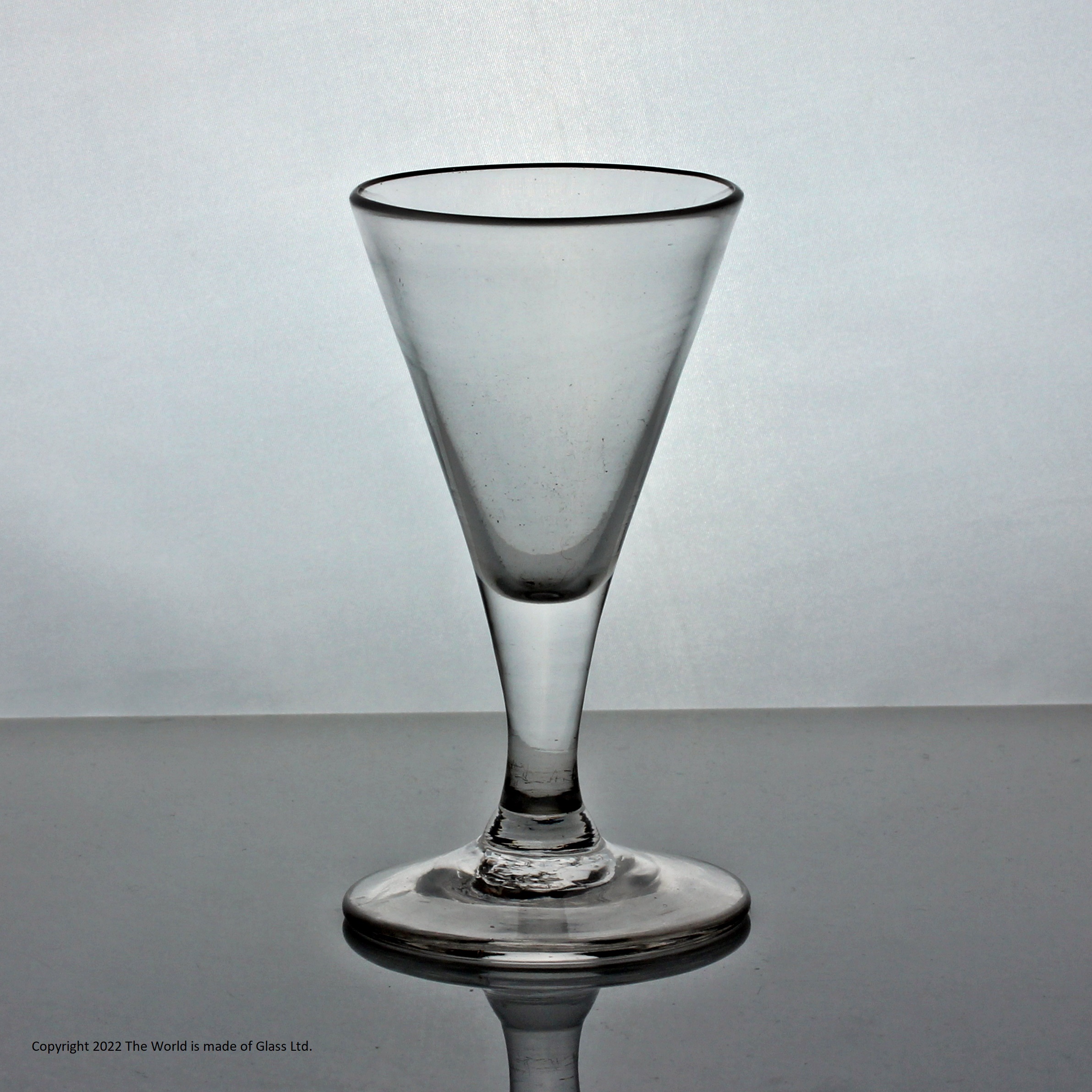 Georgian funnel bowl dram glass