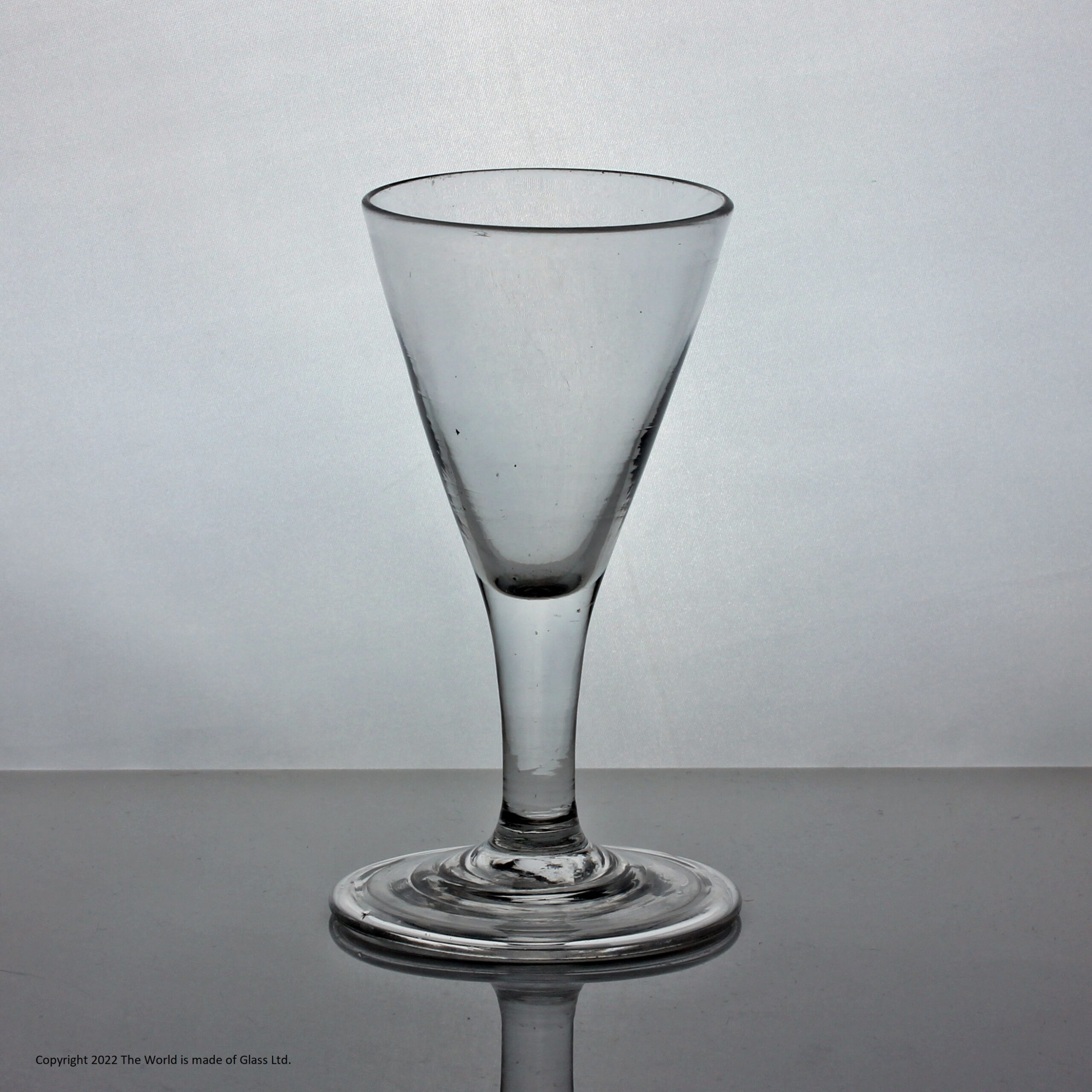 Georgian funnel bowl dram or gin glass