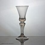 Georgian Continental four-sided pedestal stem wine glass