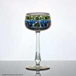 Fritz Heckert polychrome enamelled cordial glass