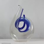 Riedel Curly Fatto a mane coloured decanter/carafe, blue