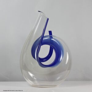 Riedel Curly Fatto a mane coloured decanter/carafe, blue