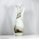 Victorian Richardsons vitrified enamel white glass ewer