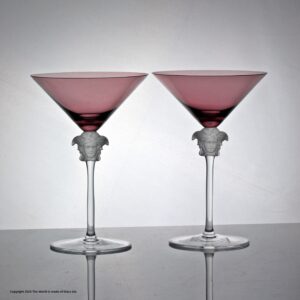 Pair of Rosenthal Versace cocktail glasses