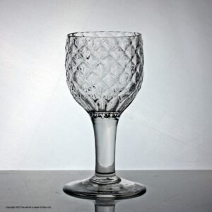 Georgian honeycomb moulded plain stem goblet