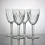 Set of four Baccarat Palerme wine or water goblets