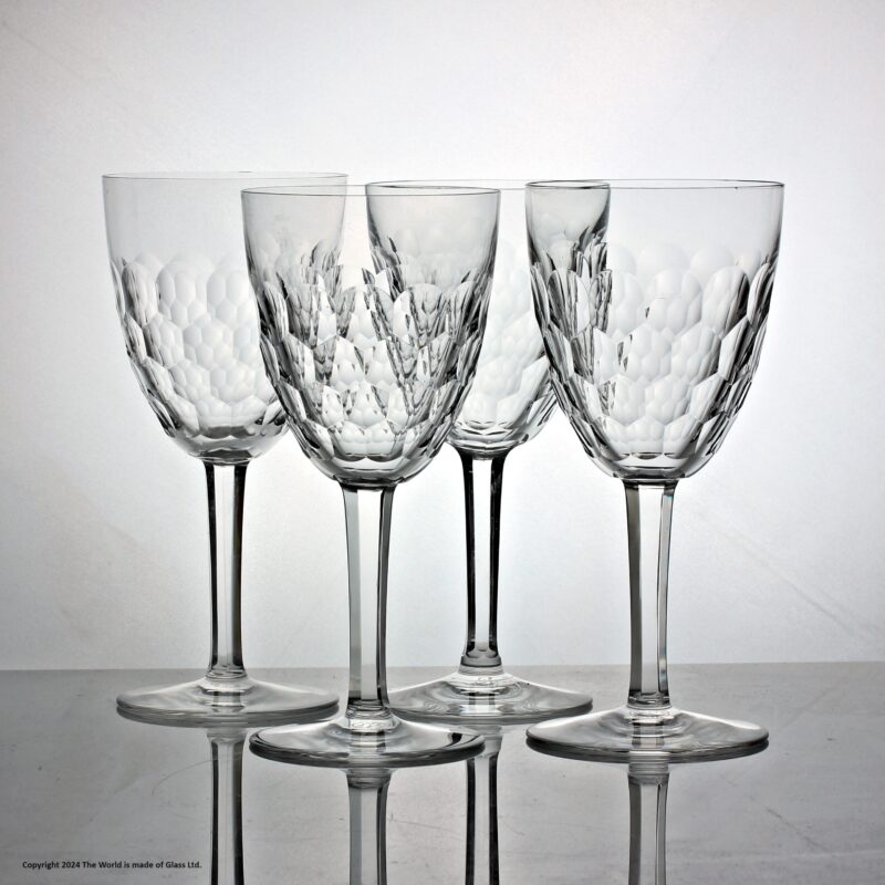 Set of four Baccarat Palerme wine or water goblets