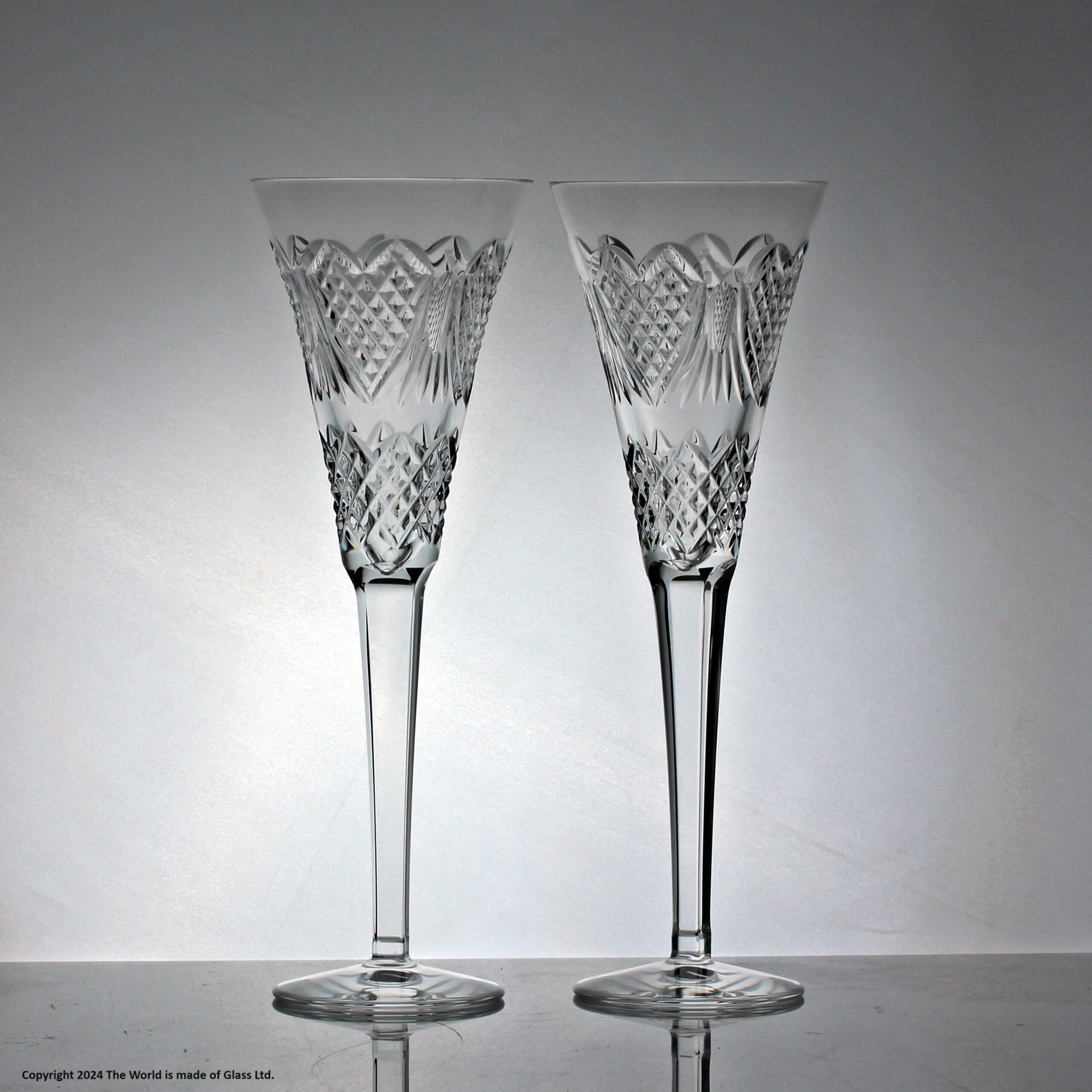 Pair Of Waterford Crystal Wedding Heirloom Champagne Flutes The World Pair Of Waterford Crystal Wedding Heirloom Champagne Flutes The World