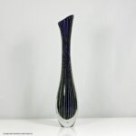 Vicke Lindstrand for Kosta, blue Zebra vase