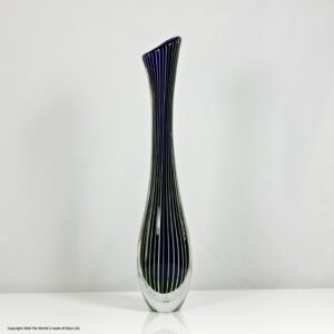 Vicke Lindstrand for Kosta, blue Zebra vase
