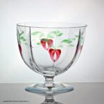 Eva Englund/Arne Lindblom for Orrefors Maja pattern hand-painted large bowl