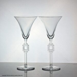 Lalique, pair of Tosca pattern cordial glasses