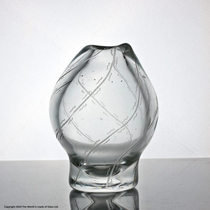 John Burton engraved studio vase
