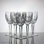 Set of six Waterford Crystal Kildare pattern wine glasses