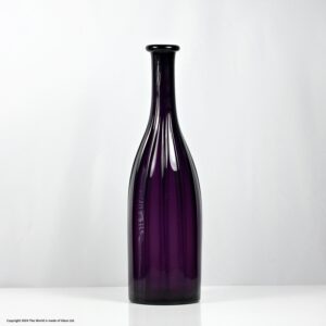 Georgian wrythen moulded amethyst bottle decanter