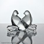 Baccarat lead crystal two doves figurine