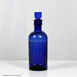 Late Victorian/Edwardian moulded glass Poison bottle