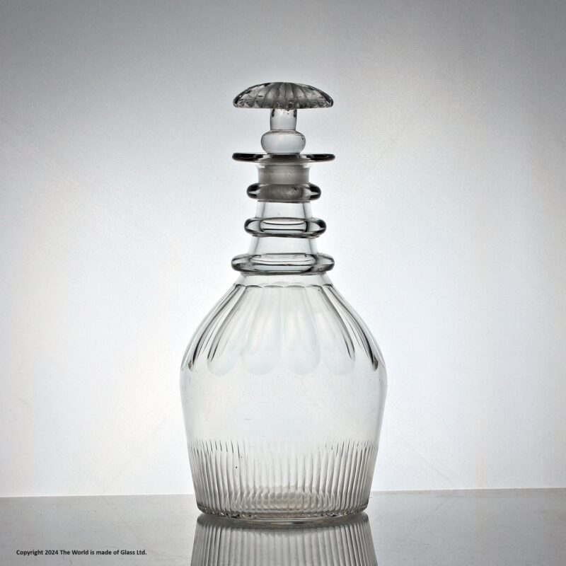 Georgian three ring Prussian style decanter