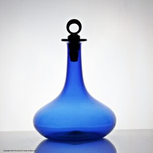 Victorian Bristol blue mell decanter