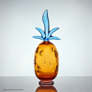 Bob Crooks small amber pineapple vase