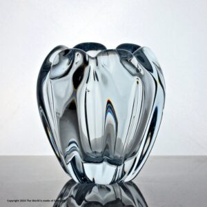 Vicke Lindstrand for Orrefors, ice blue Stella Polaris vase