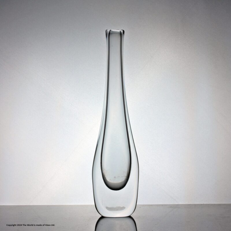 Orrefors tall clear glass vase