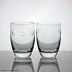 Pair of John Rocha for Waterford Geo pattern tumblers