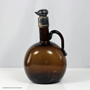 Victorian amber glass flagon decanter