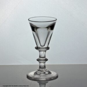 Georgian deceptive dram glass, funnel bowl