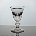 Georgian deceptive dram glass, bucket bowl
