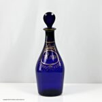 Georgian Bristol blue Indian Club shaped Rum decanter