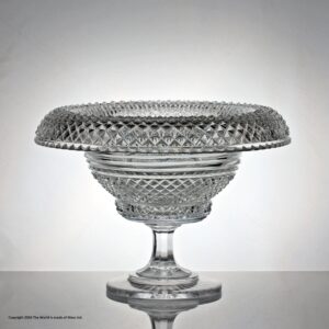 Georgian Regency (Irish) cut glass turnover bowl and stand