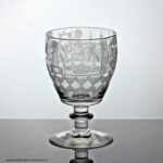 Georgian English Masonic engraved barrel bowl rummer