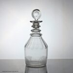 Georgian Prussian shaped three ring spirit decanter