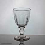 Victorian, English panel-cut ovoid bowl rummer glass